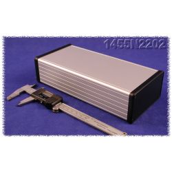 ALUMINIUM BEHUIZING 220X103X53MM KUNSTSTOF FRONT