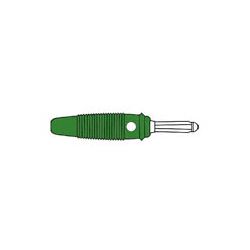 BANAANSTEKKER 4MM MALE GROEN MET DWARSGAT EN SOLDEERAANSLUITING 30A BUELA 30K