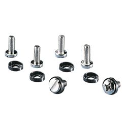 KOOIMOER M6 + SCHROEF ZILVER + RING ZWART 50 STUKS