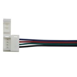 CABLE WITH 1 PUSH CONNECTOR FOR FLEXIBLE LED STRIP - 10 MM RGB COLOUR