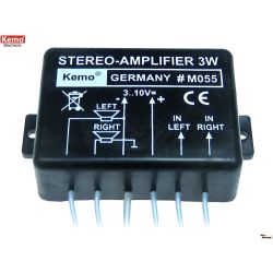 STEREO VERSTERKER 2 X 1,5W 3-10VDC