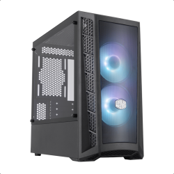 MASTER BOX MB311L MIDI-TOWER GLAS ZWART ZONDER PSU