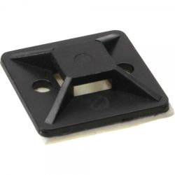 ZELFKLEVEND TIE WRAPVOET 28X28MM ZWART PER 100 STUKS