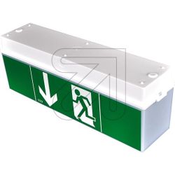 NOODVERLICHTING 12 LEDS ACCU 4,8V/1,6AH 360X130X90MM INCLUSIEF 3 PICTOGRAMMEN GESCHIKT VOOR WAND EN PLAFONDMONTAGE
