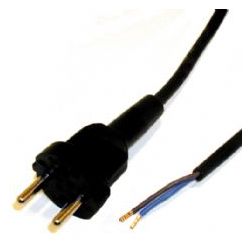 NETSNOER RUBBER 2X1.0MM2 STEKKER - OPENEND 10,0M ZWART VOORGEREEDSCHAP