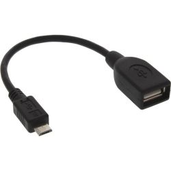 OTG KABEL USB 2.0 MICRO-B MALE - USB A FEMALE 0,1M