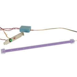 LEDS IN BUIS 12MM/30CM UV MET BEVESTIGING