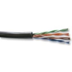 UTP CAT5E 4X2 MASSIEF PE GEL ZWART VOOR BUITEN EN GROND