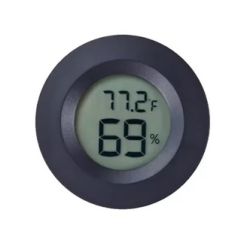 DIGITALE THERMOMETER/HYGROMETER LCD INBOUW ROND