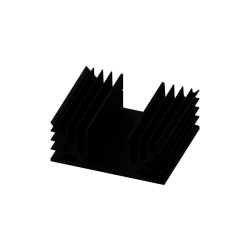 KOELPROFIEL 88X37,5X35MM MET UNIVERSELE BORING - ZWART