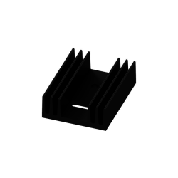 KOELPROFIEL 29X37,5X11,5MM MET TO-220 BORING - ZWART