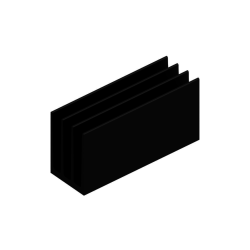 KOELPROFIEL 34,5X100X50MM - ZWART
