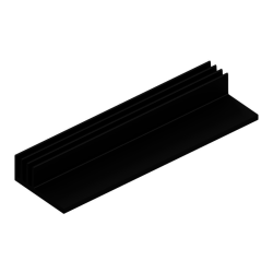 KOELPROFIEL 30,1X100X12,5MM - ZWART
