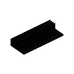 KOELPROFIEL 30,1X75X12,5MM - ZWART