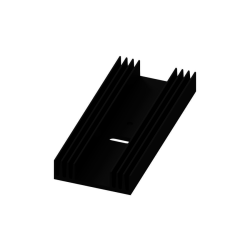 KOELPROFIEL 42,7X100X12,5MM MET TO-220 BORING - ZWART