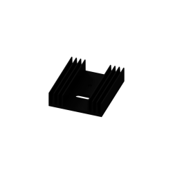 KOELPROFIEL 42,7X50X12,5MM MET TO-220 BORING - ZWART