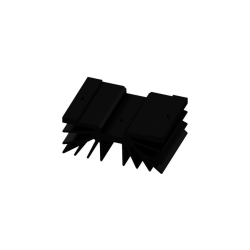 KOELPROFIEL 54X37,5X22,5MM 1XM3 - ZWART