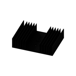 KOELPROFIEL 97X75X25MM ZWART MET UNIVERSELE BORING - ZWART
