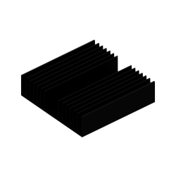 KOELPROFIEL 150X150X40MM - ZWART