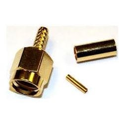 SMA PLUG MALE REVERSE POLARITY CRIMP RG174 (FEMALE BINNENPEN)