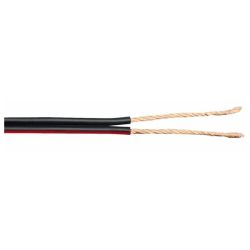 LUIDSPREKERKABEL 2 X 2.50MM2 ZWART/ZWART-ROOD ROL 100M