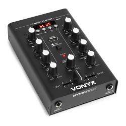 MENGPANEEL 2-KANAALS MIXER USB/MP3/BT