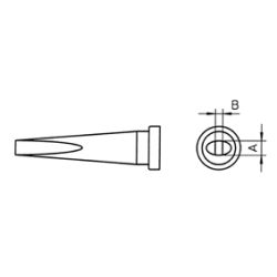 SOLDEERSTIFT 1,2MM PLAT VOOR WELLER WS81