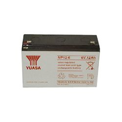 ACCU 6V 12A 151X50X97,5MM 2050GR AANSLUITING 6,3MM